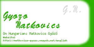 gyozo matkovics business card